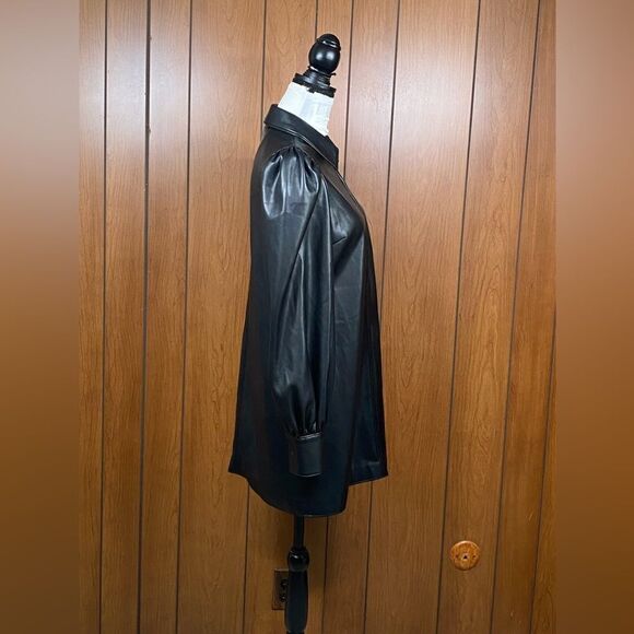 Alice By Temperley Becky Faux Leather Shirt Dress size 4 - Picture 9 of 14